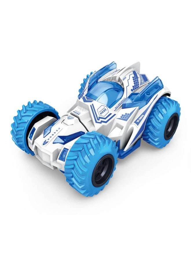 Marmik Pull Along Back Rotating Stunt Car Truck Friction Powered Toys Push Go Truck for Toddlers Kids Gift (White) - Image 1
